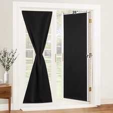 2 Panels Portable Blackout Door Curtains Sticky Cordless Blinds Shades Travel Te
