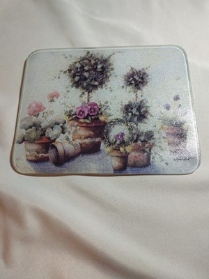 Tempered Glass Cutting Board Floral