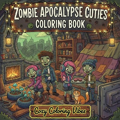 Zombie Apocalypse Cuties Coloring Book Cozy Coloring Vibes Taschenbuch Englisch