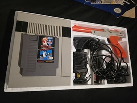 NES Action Set Blue Box W/Super Mario Bros & Duck Hunt. Untested. 