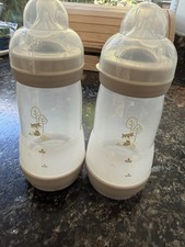 MAM Easy Start Anti-Colic Baby Bottle Medium Flow Breastfeeding-Like Silicone...