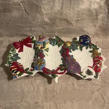 Spode Christmas Tree Tidbit Dish 14” x 8”