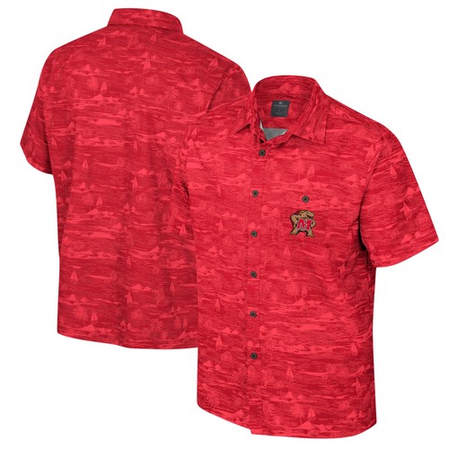 Herren Colosseum rot Maryland Terrapins Ozark Knopfleiste Hemd