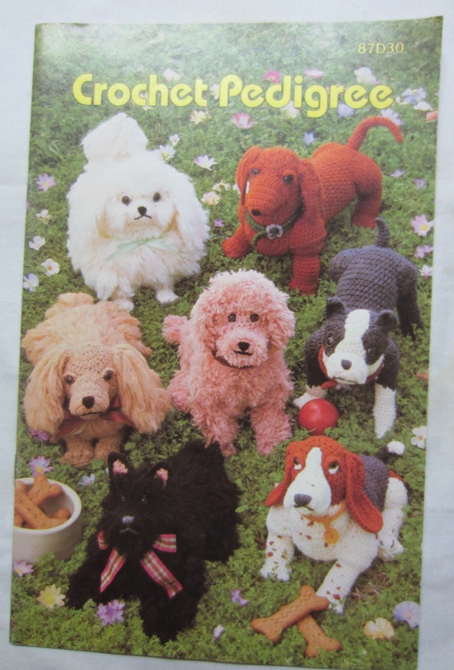 Lot 2 Annie's Crochet Pedigree Dog Stuffed Animals Pattern Craft Book 1987 - Image 2 of 3