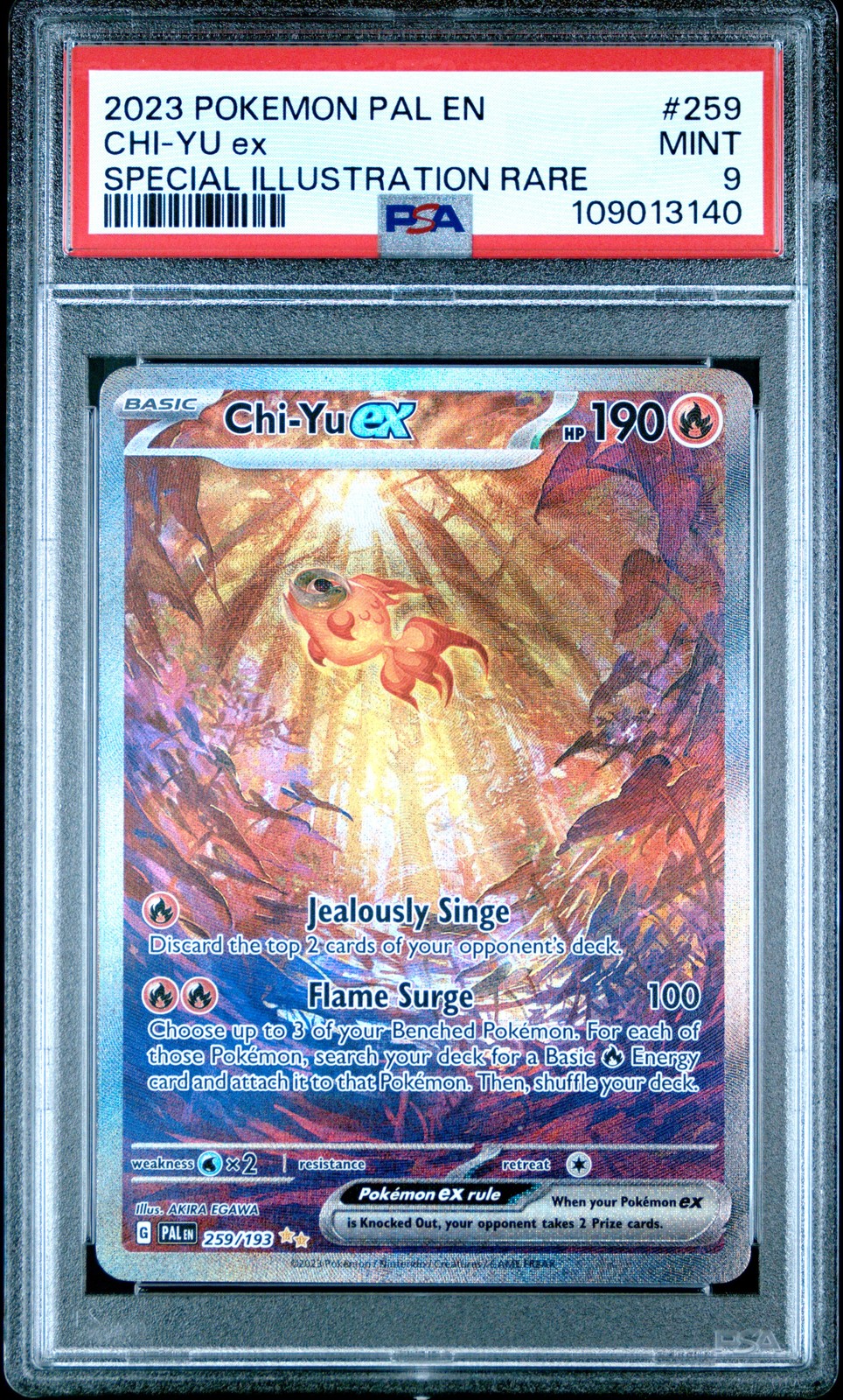 2023 POKEMON PAL EN-PALDEA EVOLVED SPECIAL ILLUSTRATION RARE CHI-YU EX PSA 9 - Main Image