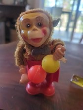 Vintage Wind Up Toy Musical Monkey Chimpanzee Not Working Maracas