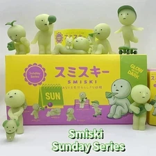 3pc 2025 Smiski Sunday Series Glow In The Dark Blind Box Anniversary Figure Gift