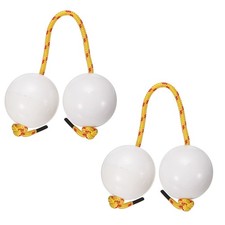 Rhythm African Shaker Kashaka with Yellow Rope for Party 2 Pack, White 