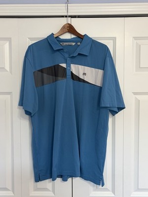 Travis Mathew Shirt Mens size XXL Blue Performance Golf Polo