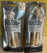 Lot Of 2 IMAGINE STIPPLE PAINT CRAFT BRUSH Sets