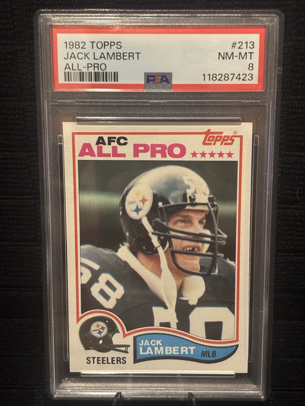 1982 Topps Jack Lambert #213 PSA 8 NM-MT * New Slab * Steelers * HOF
