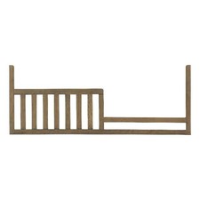 Pemberly Row Traditional Toddler Guard Rail in Harvest Brown Finish
