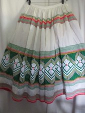 Vintage Seminole/Miccosukee Patchwork Skirt Native American Handmade Tribal Art