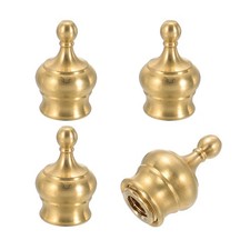 15 x 23mm Lamp Finials Caps Knob, 4 Set Solid Brass Lamp Shade Decoration
