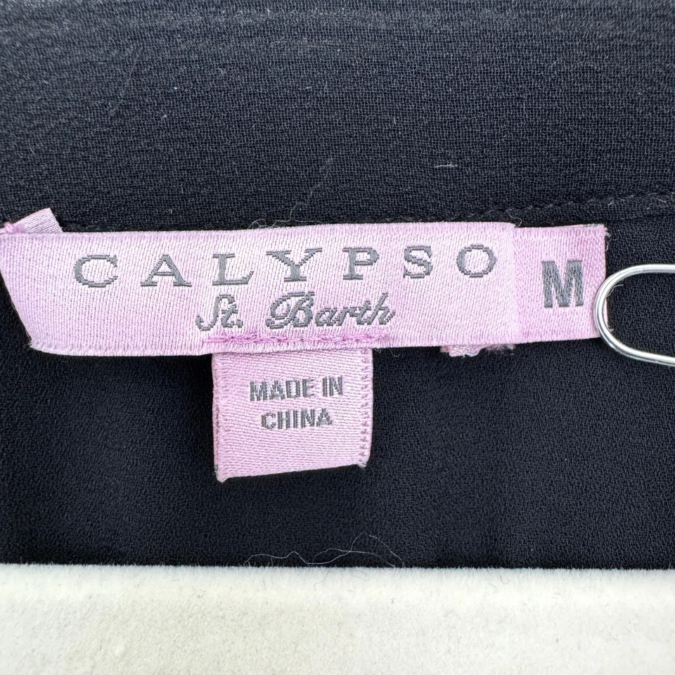 Mini Vestido Calypso St Barth Mujer Tissa Talla M Seda Algodón Resort Negro Foto 3 de 4