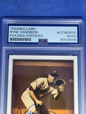 RYNE SANDBERG PSA DNA AUTHENTIC AUTOGRAPH card CHICAGO CUBS