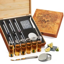 Tequila Gift Box Shot Glass & Salt Gift Set for Men & Women | Six Agave Shot ...