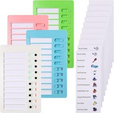 4 Pieces Chores Chart For Kids Chore Chart, Sliding Routine Chart To Do List, My