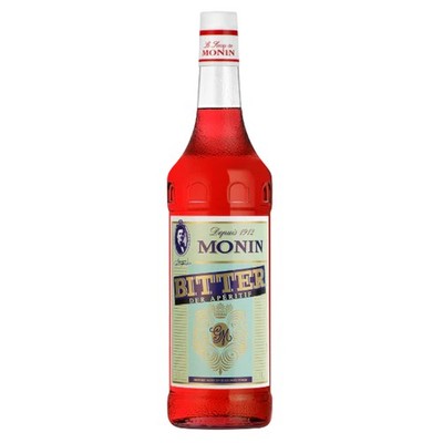 Monin Bitter Aperitif Sirup ohne Alkohol ideal für Cocktails 1000ml