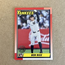 2025 Topps Series 1 #T90-19 Ben Rice RC 135th Year Anniversary Insert  Yankees  