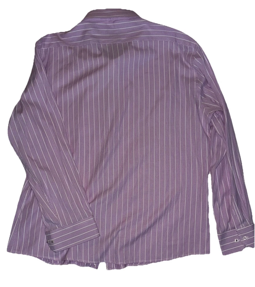 Camisa de vestir Rosso Milano Italia para hombre calce moderno con cuello botones ocultos 5XL rosa Foto 2 de 4