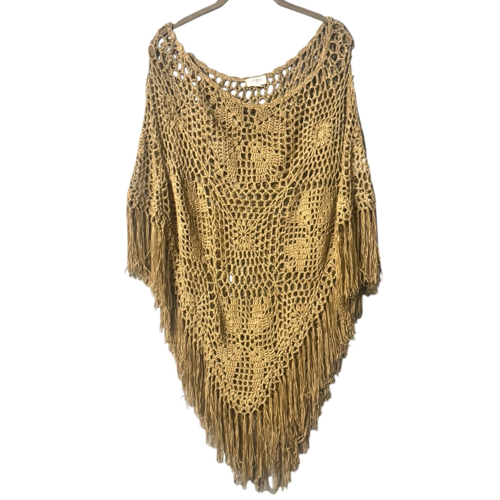46. Umgee Boho Fringe Western Poncho Size M/L