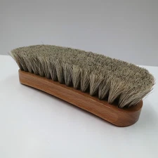 Neutral Shoe Shine Buffing Brush 100% Horsehair Horse Hair Wood Handle Boot