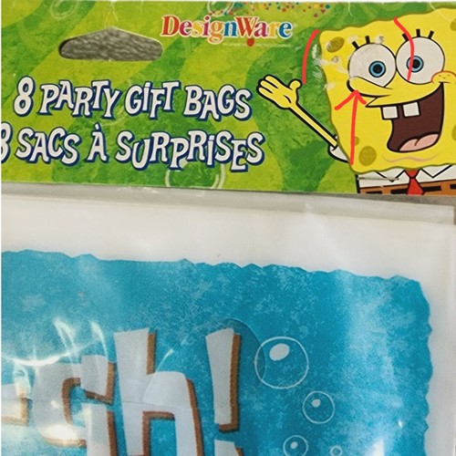 Vintage 2001 Spongebob Birthday Gift Set Invitations and Party Bag Nickelodeon - Picture 3 of 7