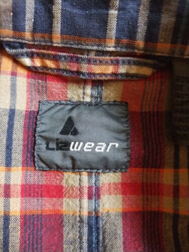 Liz Claiborne Liz Wear Linen Cotton Madras Blazer Jacket - Size 12 - Vintage - Picture 2 of 4