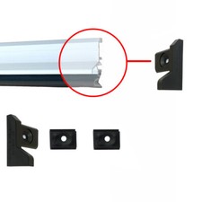 Exitex Replacement End Caps Set for Expelex Aluminium Door Rain Deflector