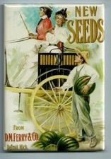 D.M. FERRY & CO STANDARD SEEDS *2X3 FRIDGE MAGNET* VINTAGE ADVERTISEMENTS OLD