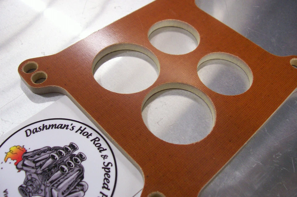 Para Edelbrock Thunder Aislador Fenólico Espaciador Carburador Elevador 500 600 650 1/2 Foto 3 de 4