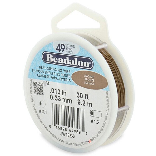 Beadalon Wire 49 Strand Stainless Steel Bead Stringing Choose Colour Thread Size - Picture 6 of 10