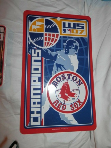 Boston Red Sox wall sign & license plate lot vtg new 2007 World Series Champs - Picture 4 of 8