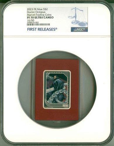 2023 Niue S$2 Marvel Trading Coins Doctor Octopus FR 16/50 NGC PF70 UC