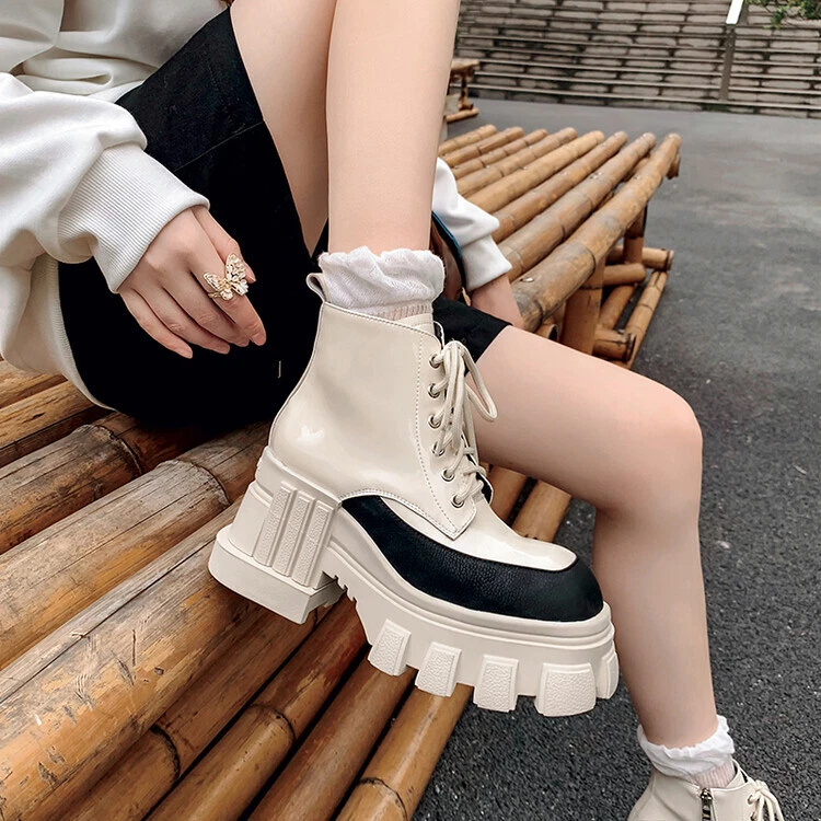 Lace up combat hotsell boots with heel