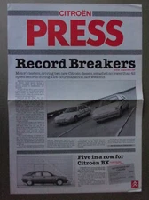 CITROEN RANGE orig 1987 UK Mkt Large Format Press Brochure - 2CV6 AX BX CX