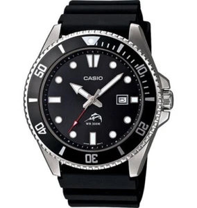 CASIO MDV106-1AV DURO 200M Bracelet en résine noire avec date Analog Sport Watch $85 pour homme