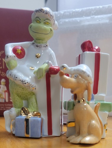 Christmas Grinch And Max Salt And Pepper Set Merry Grinchmas NIB Lenox - Bild 4 von 21