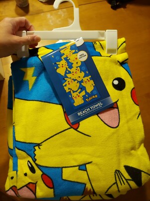 Pokemon Pikachu Beach Towel Summer Pool 28 x 58