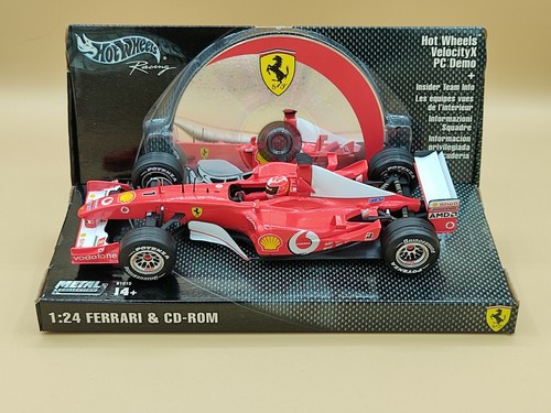 1/24 Ferrari F2002 M. Schumacher 2002 Hotwheels Racing + CD Rom - Afbeelding 1 van 4