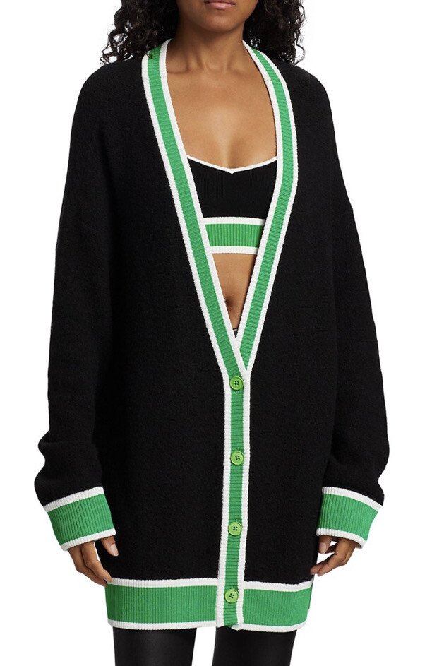 いーちゃんV OW/S ALICE + OLIVIA BARRY OVERSIZED V-NECK CARDIGAN SWEATER SIZE XS