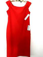 Eliza J Dress Solid Red Sleeveless Bodycon Size 10