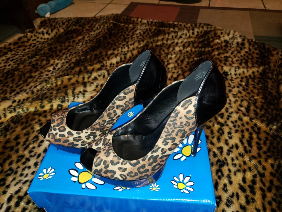 Colección De Blossom TACONES CHAROL LEOPARDO VINTAGE Y2K RETRO ROCKABILLY GLAM 9  Foto 3 de 4