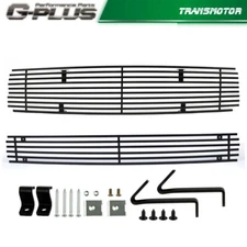 Fit For 2009-2014 Nissan Maxima Black Billet Grille Combo Insert Grill 2PCS