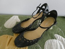 Nine West Women’s Black Leather Ankle Strap Shoes Size 7M