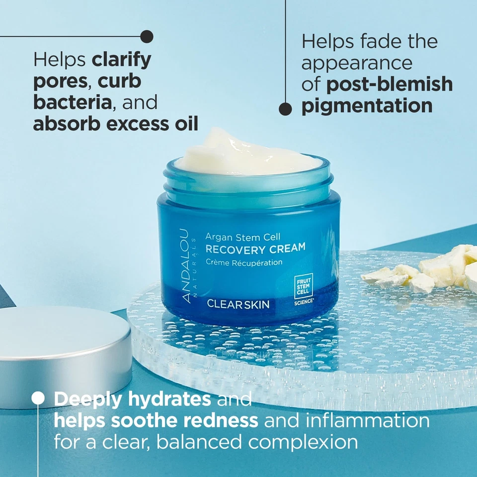 Andalou Naturals 1.7oz Blue Skin Moisturizer for Oily Overactive Skin - Image 2 of 4