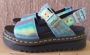 vegan voss iridescent strap sandals