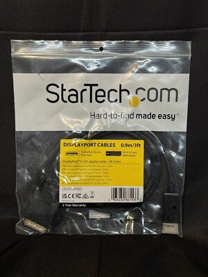 StarTech.com 3ft (0.9m) DisplayPort to DVI Cable, DP to DVI-D Video Adapter Conv