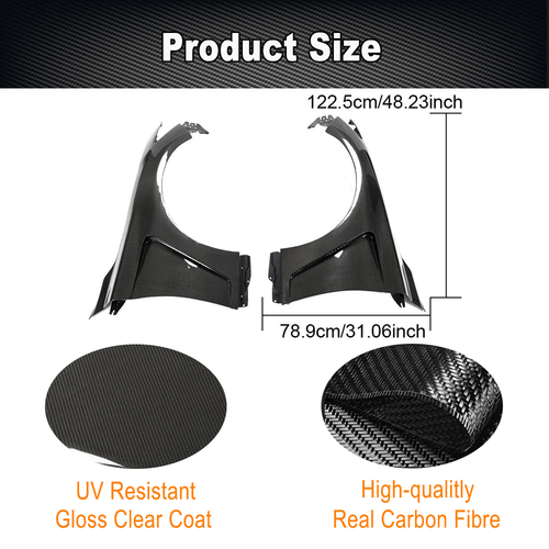 For Infiniti Q50 Q50S 2014-2023 Real Carbon Exterior Side Fender Vent Cover Trim - Picture 9 of 15